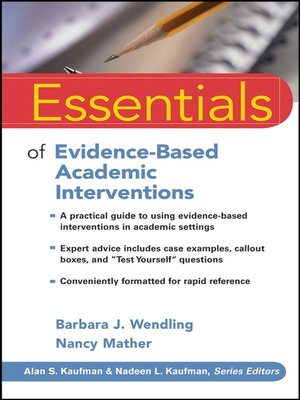 cover image of Essentials of Evidence-Based Academic Interventions